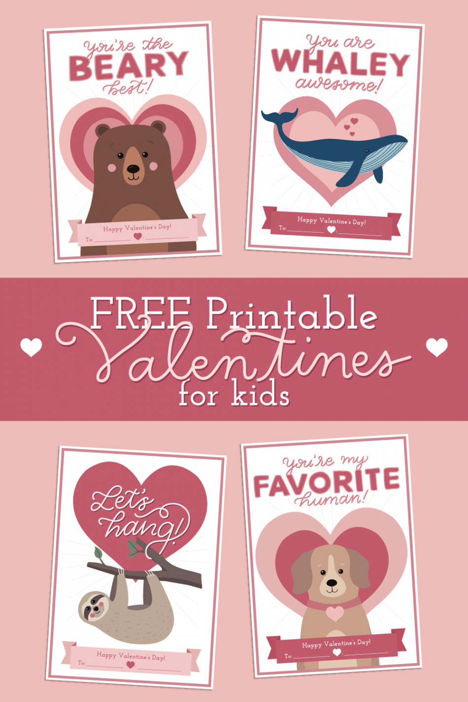 Free Printable Valentine Cards for Your Kids  Vivint