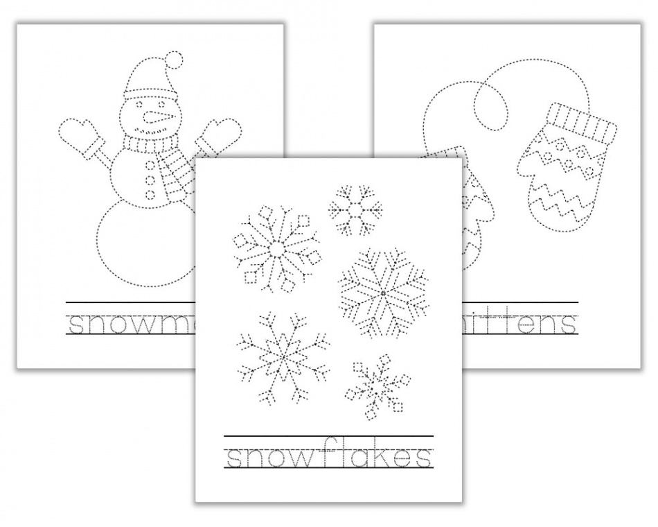 Free Printable Winter Tracing Worksheets for Preschoolers - The