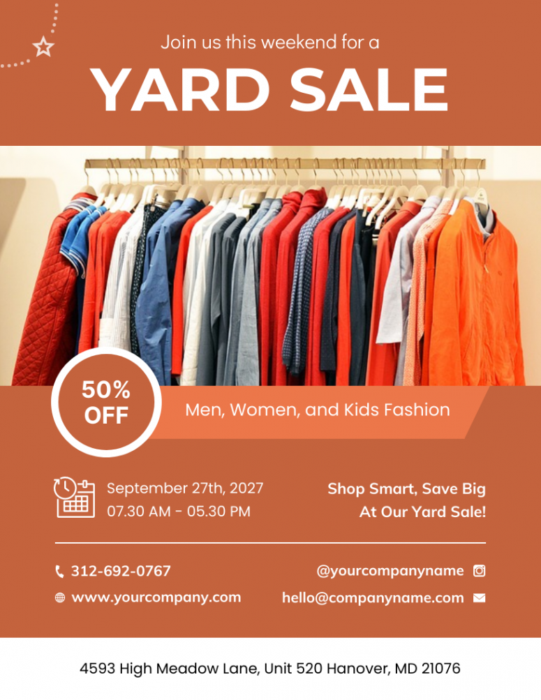 Free Printable Yard Sale Flyer Template - Venngage