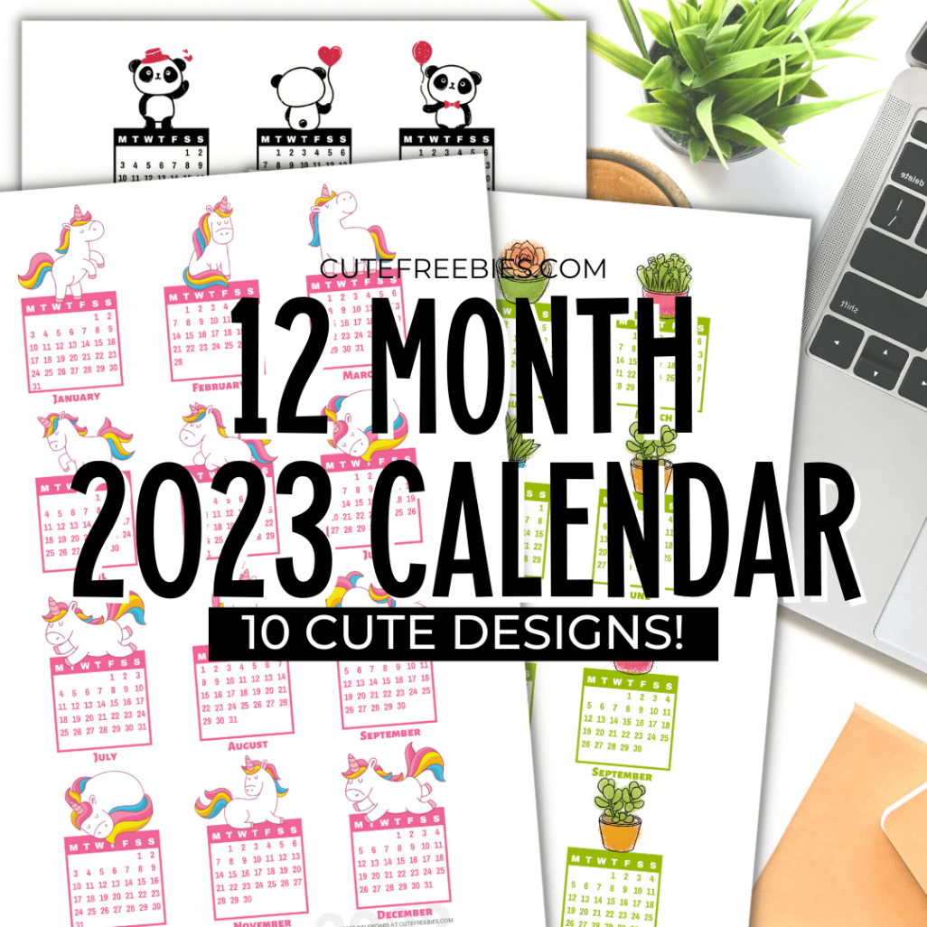 Free Printable Year  Calendar Stickers - Cute Freebies For You