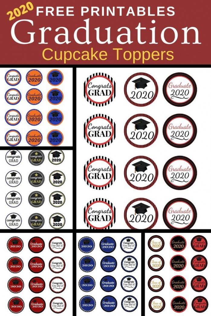 FREE Printables: Graduation Cupcake Toppers  Graduation cupcake