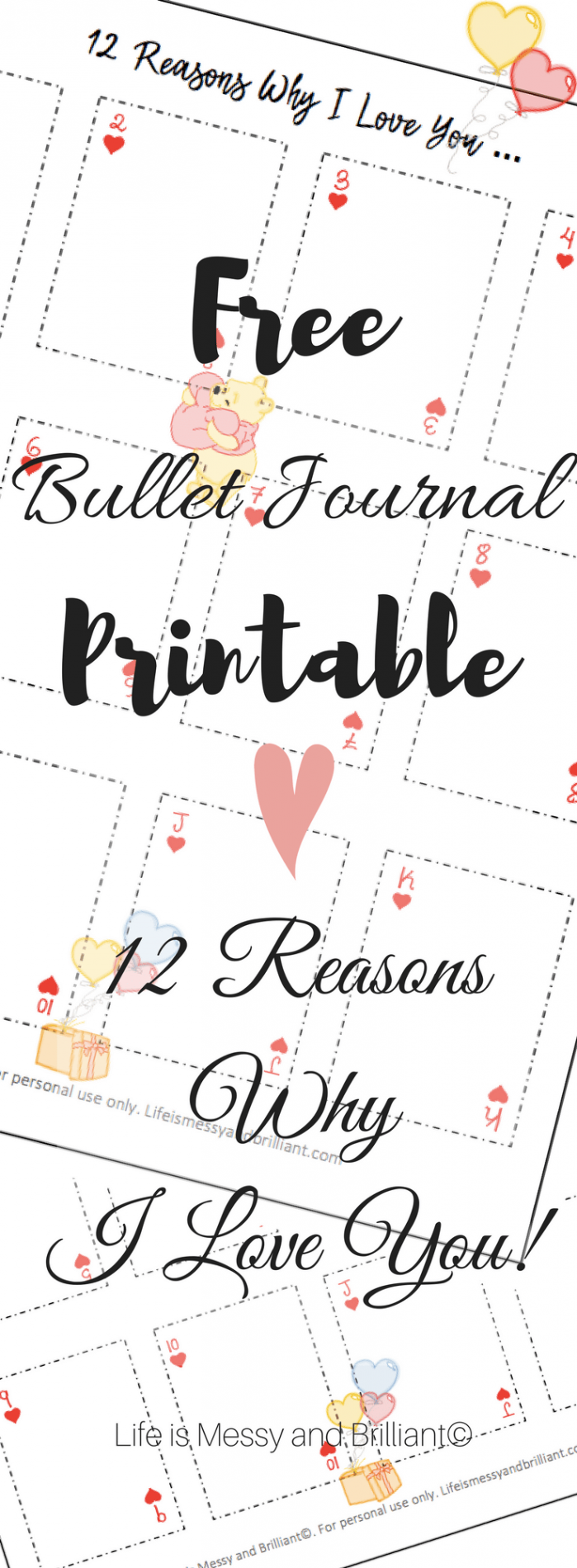 FREE  Reasons Why I love You Bullet Journal Printable