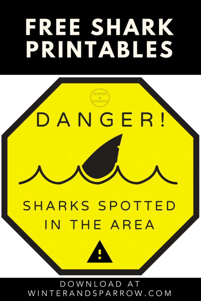 Free Shark Printables: Perfect for #SharkWeek or Party Photo Props