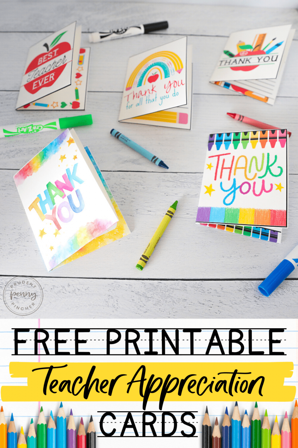 Free Teacher Appreciation Card Printables - Prudent Penny Pincher