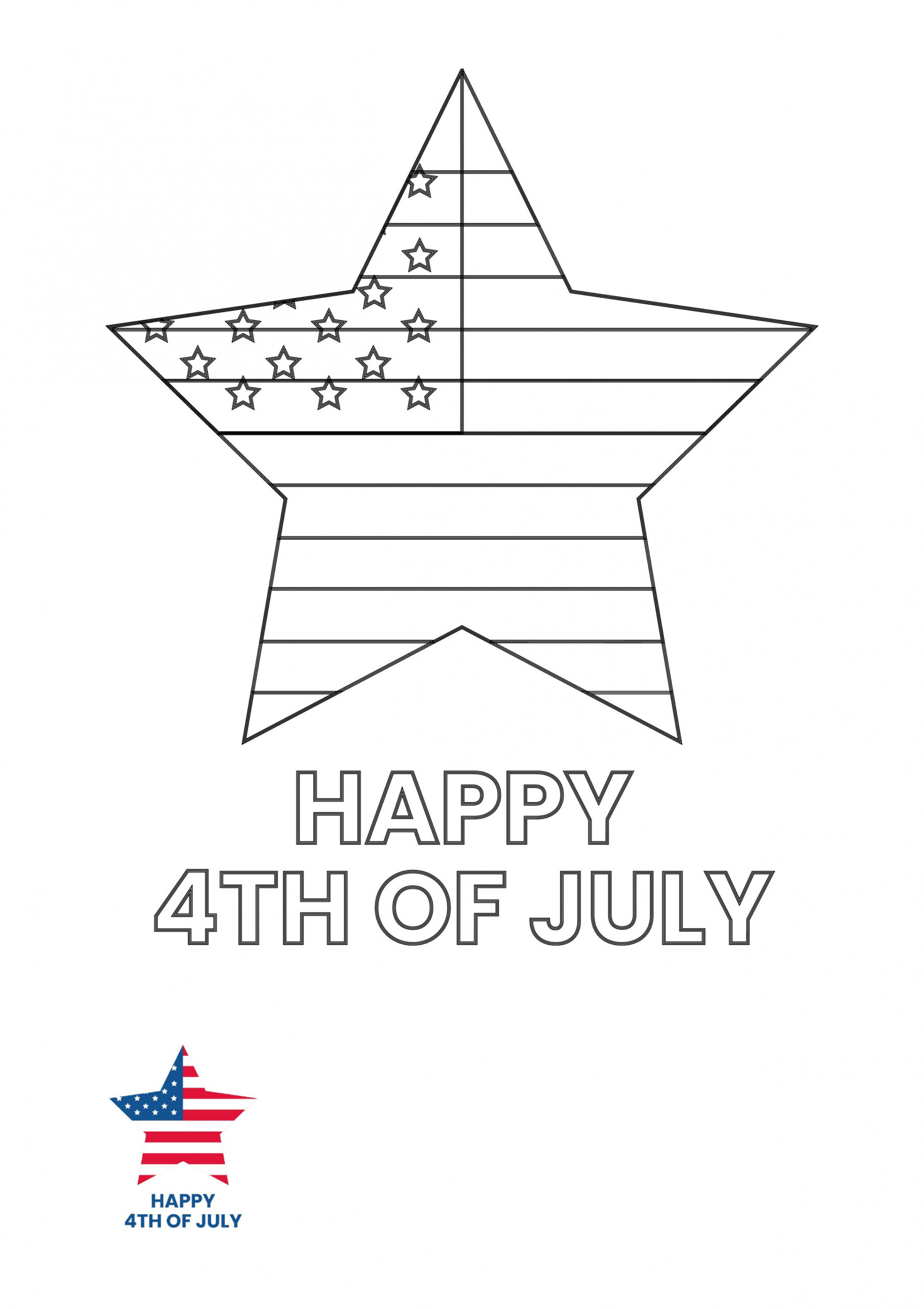 FREE th of July Coloring Pages - Printable Image Download in PDF