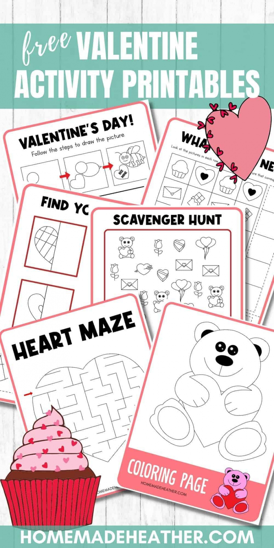 Free Valentine Activity Printables » Homemade Heather