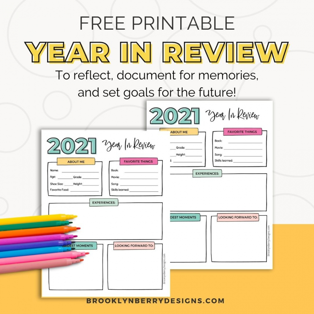 FREE Year In Review Printable - Brooklyn Berry Designs