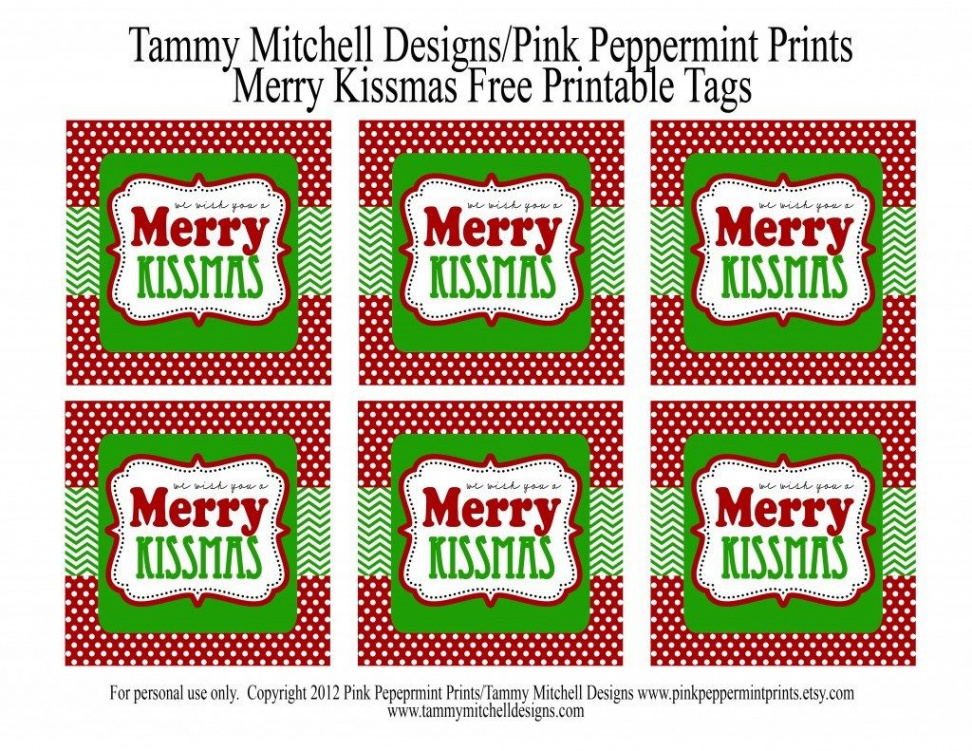 FREEBIE: Free Printable Christmas Tag: We Wish You a Merry Kissmas