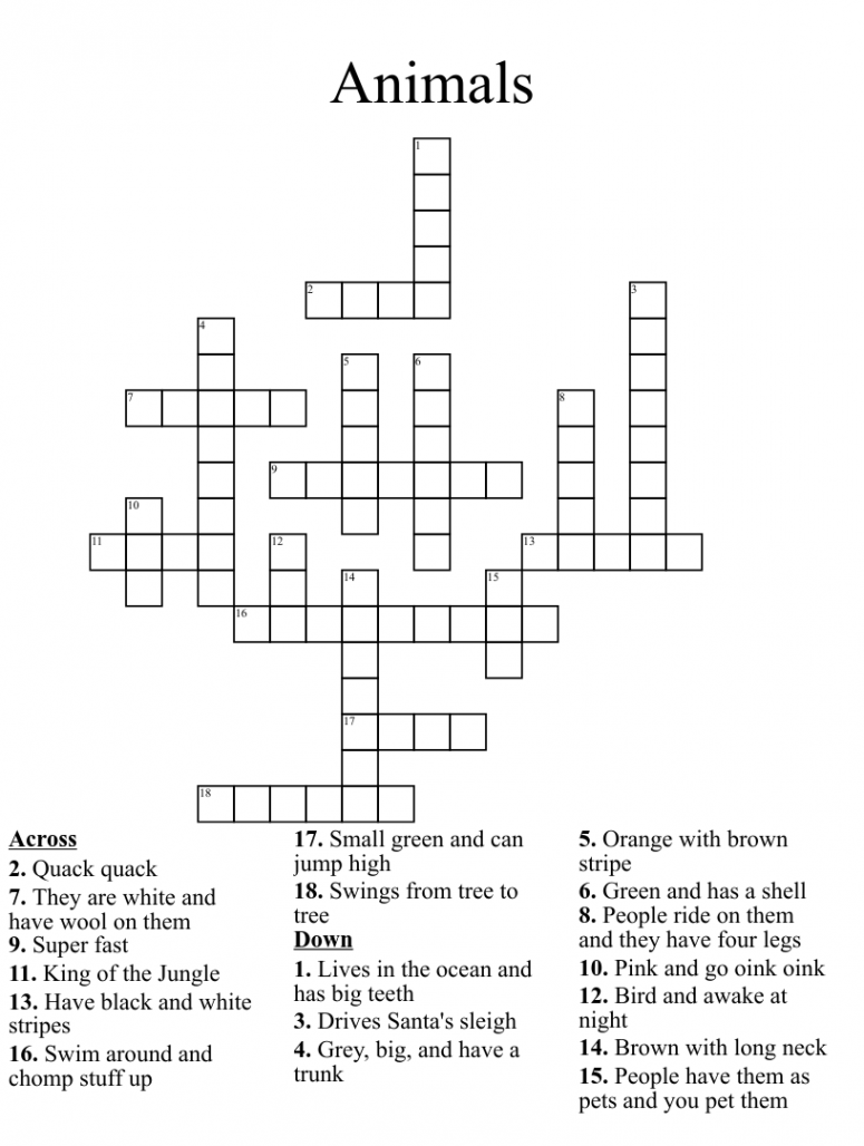 Fun Crossword Puzzles For Middle School Students - Teaching