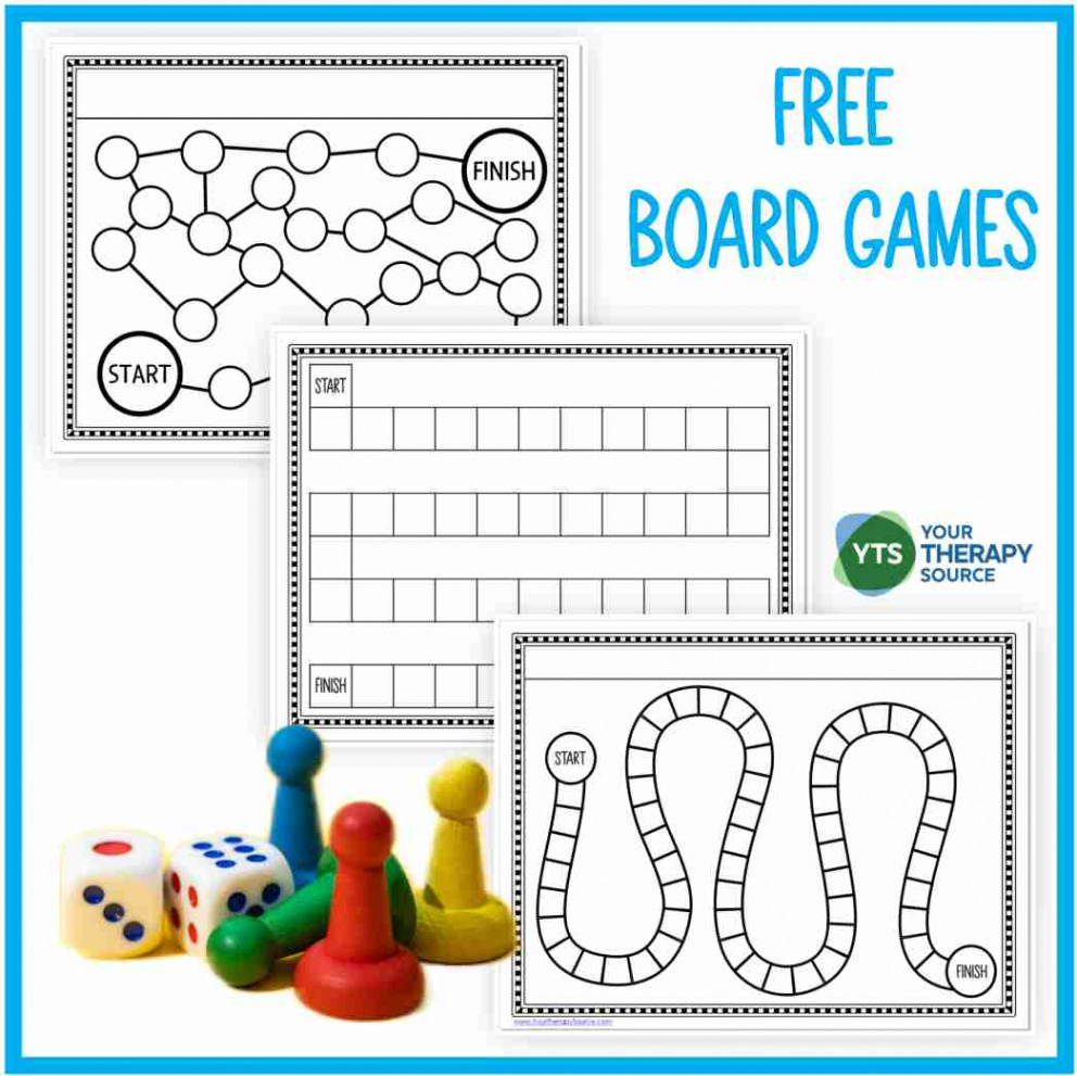 Game Board Printable - FREE - Your Therapy Source