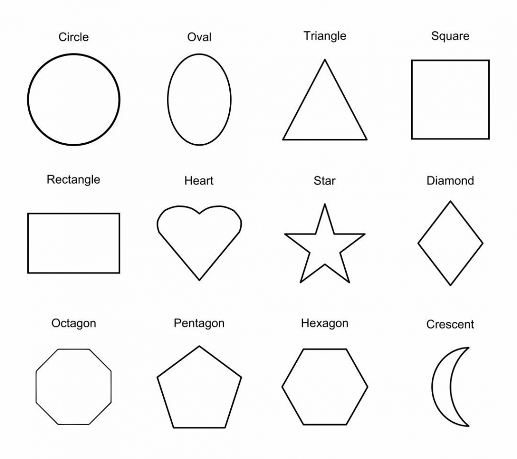 Geometric Shapes Printable Templates  Printable shapes, Shape