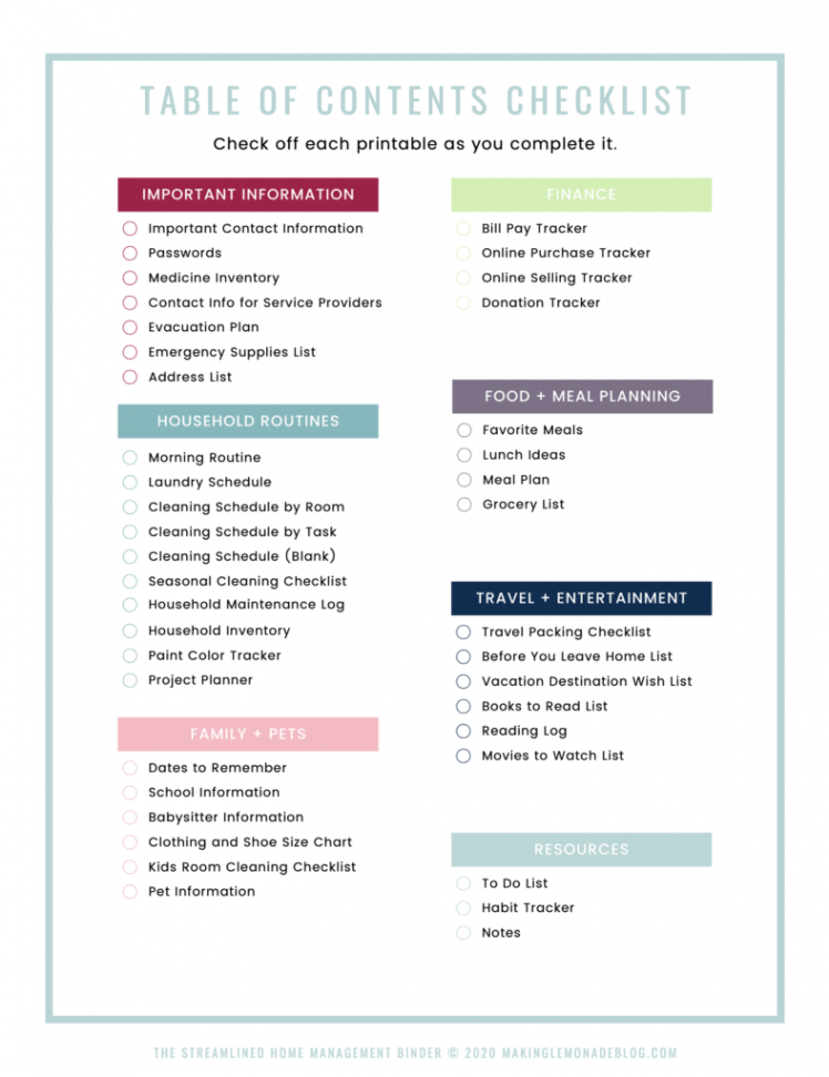 Get Organized With The Streamlined Home Management Binder  Making