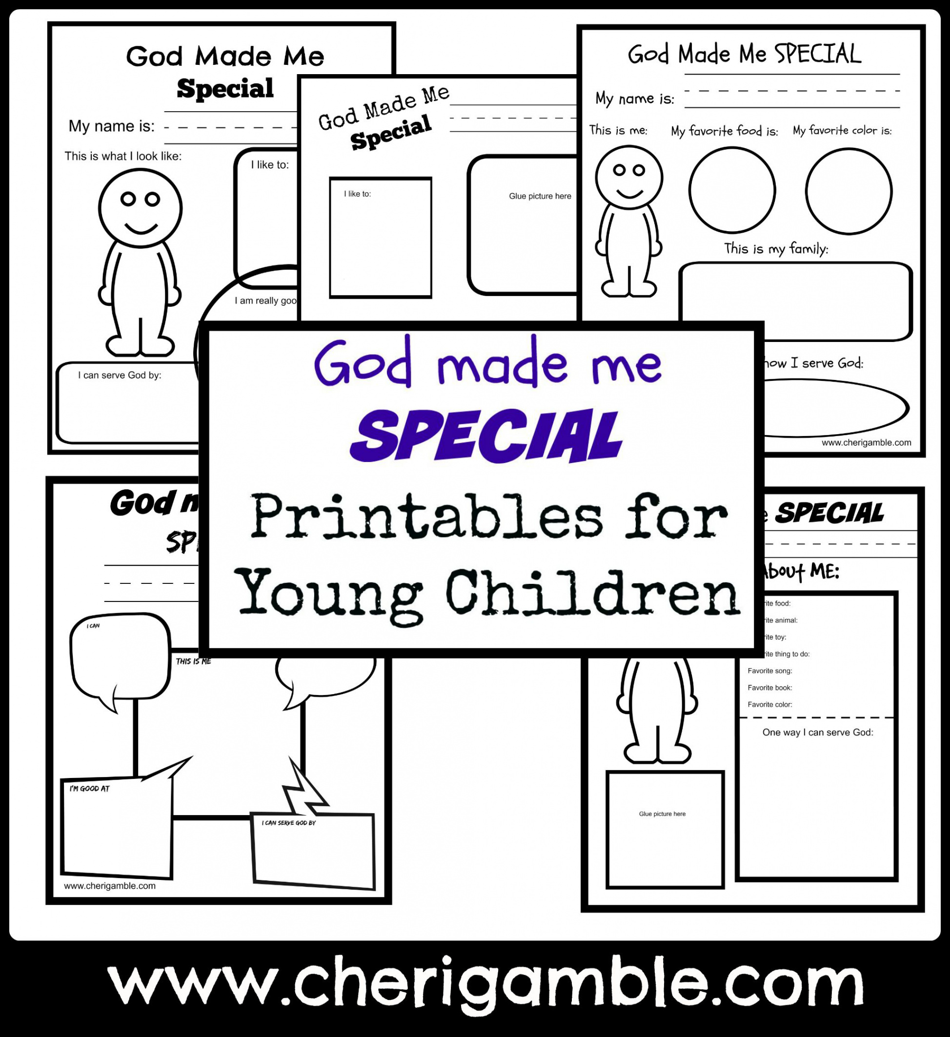 God Made Me Special: Printables for Young Children – Cheri Gamble