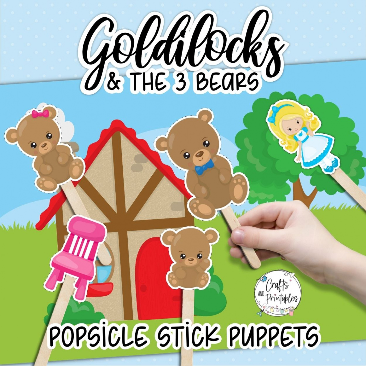 Goldilocks And The Three Bears Popsicle Stick Puppets Printable