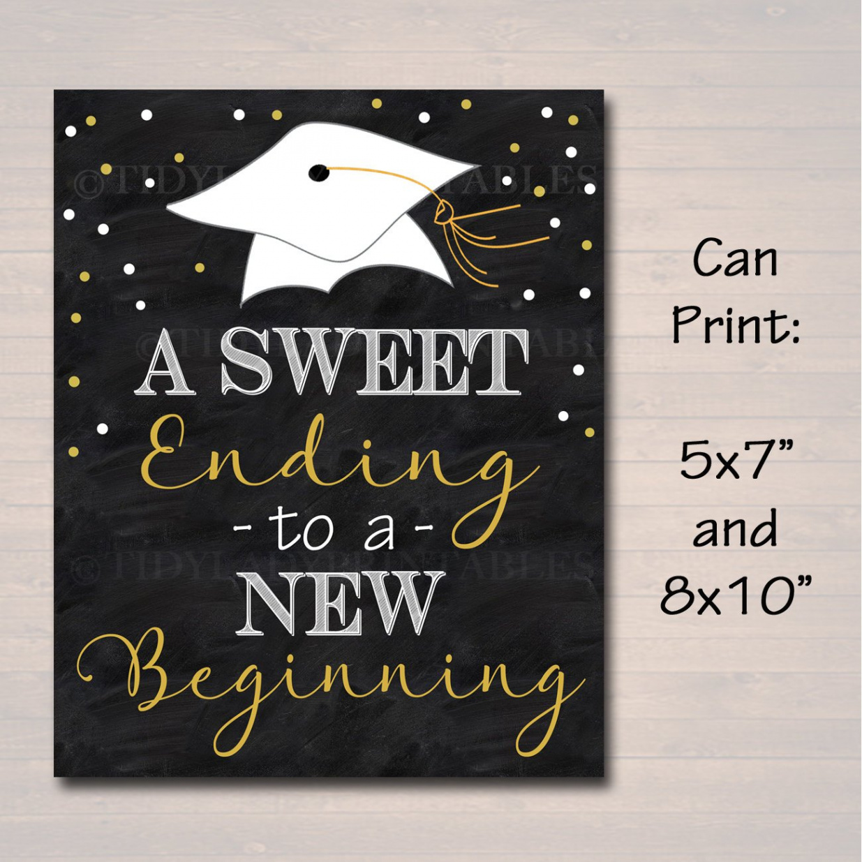 Graduation is Sweet Party Invite  TidyLady Printables