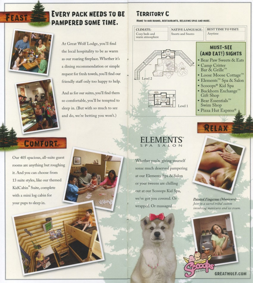 Great Wolf Lodge Map and Brochure ( -