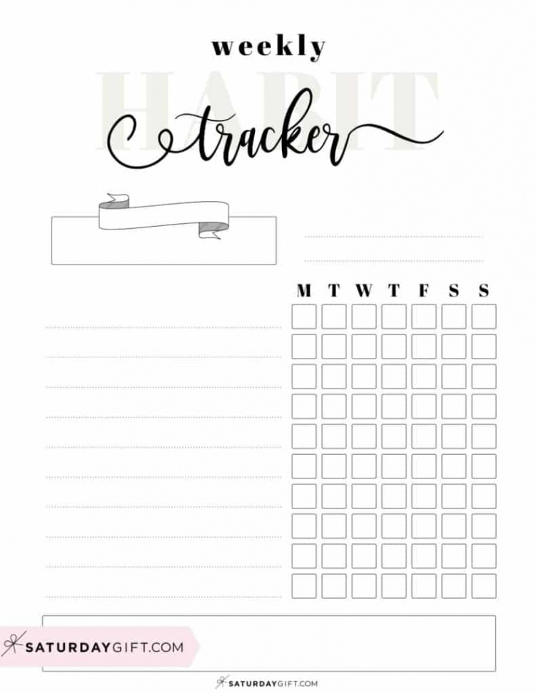 Habit Tracker Printable -  Cute & Free Printable Habit Trackers