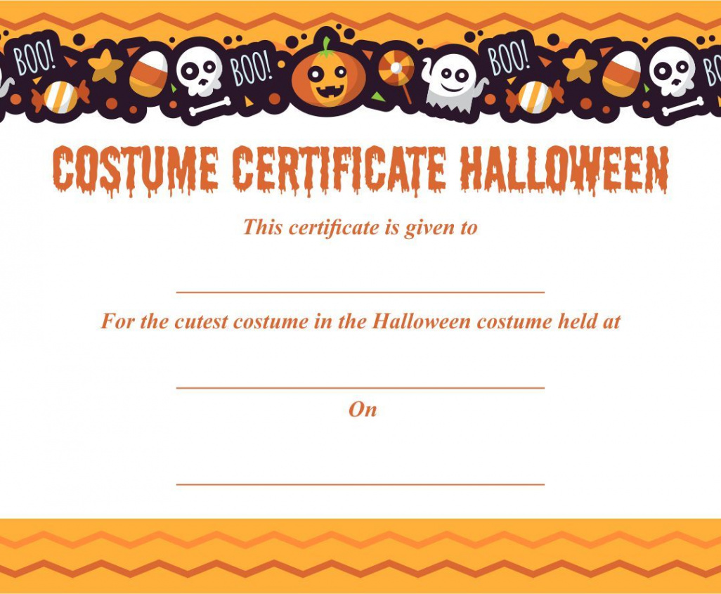 Halloween Costume Awards Printable Free  Certificate templates