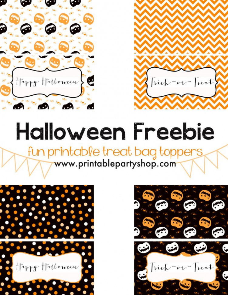 Halloween Ideas, Free Halloween Printables -- Treat Bag Toppers