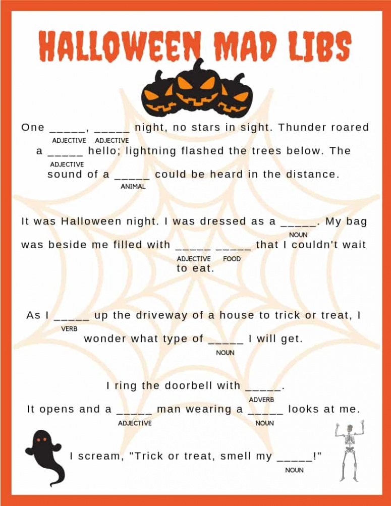 Halloween Mad Libs - Jac of All Things