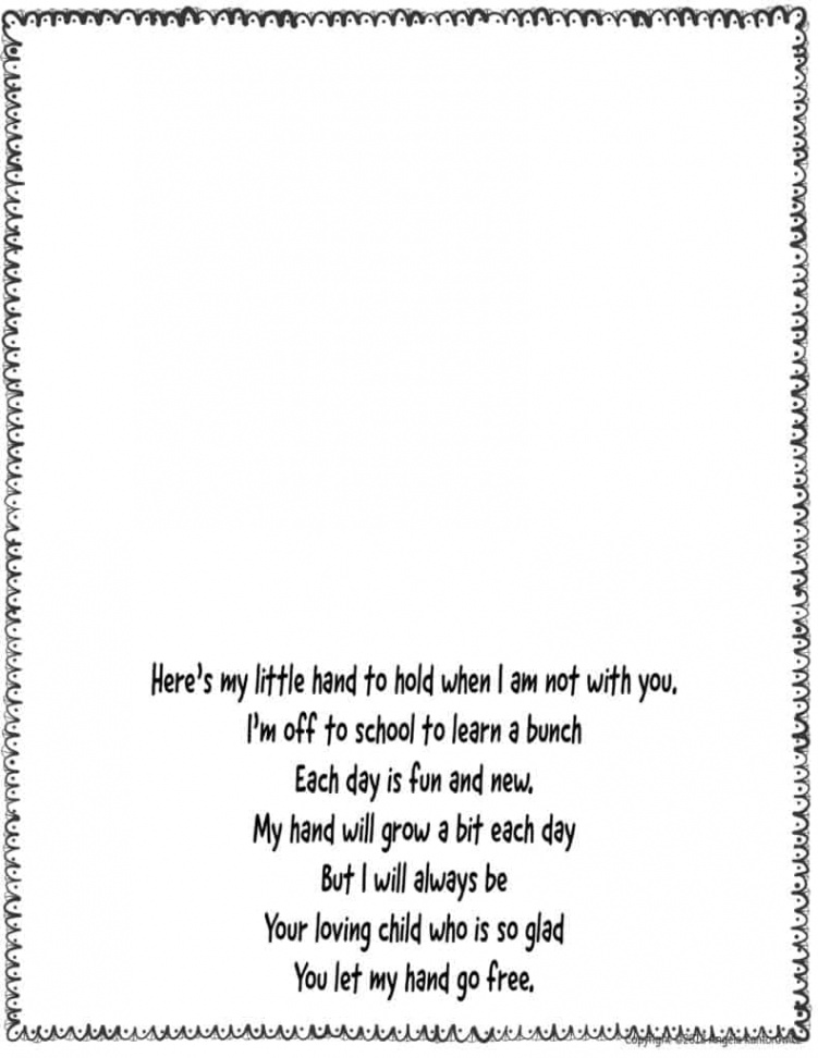 Hand Poem Activity For Back-To-School  Making The Basics Fun