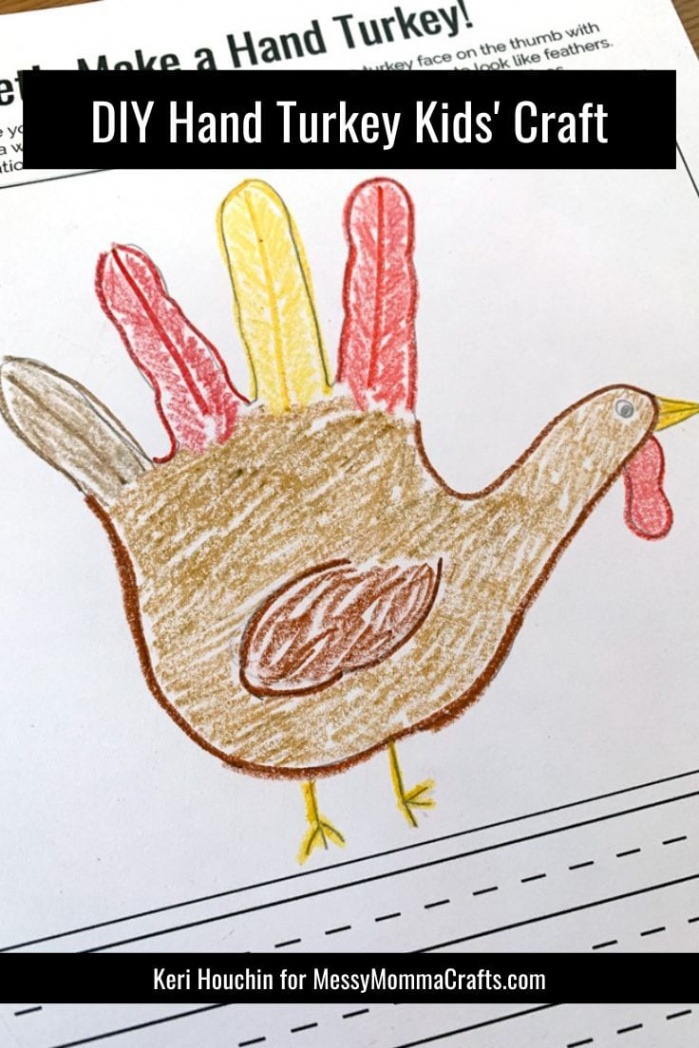 Hand Turkey Thanksgiving Craft with Printable Template