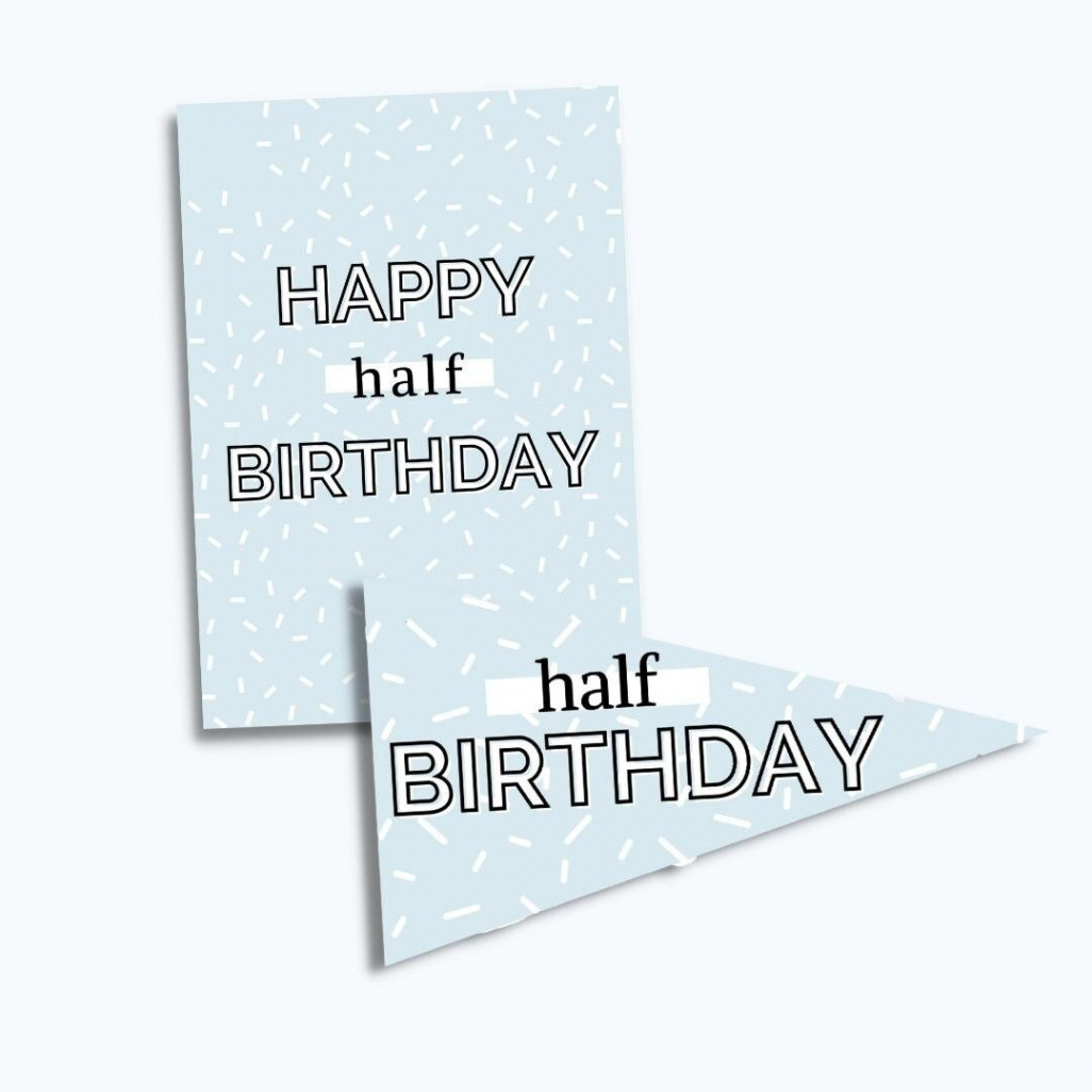 Happy Half Birthday Printable Sign Half Birthday Party Decor - Etsy UK