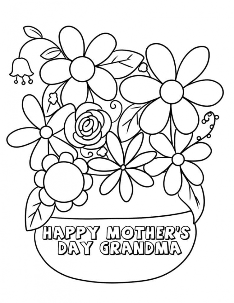 "Happy Mother	s Day, Grandma" Coloring Pages - Freebie Finding Mom