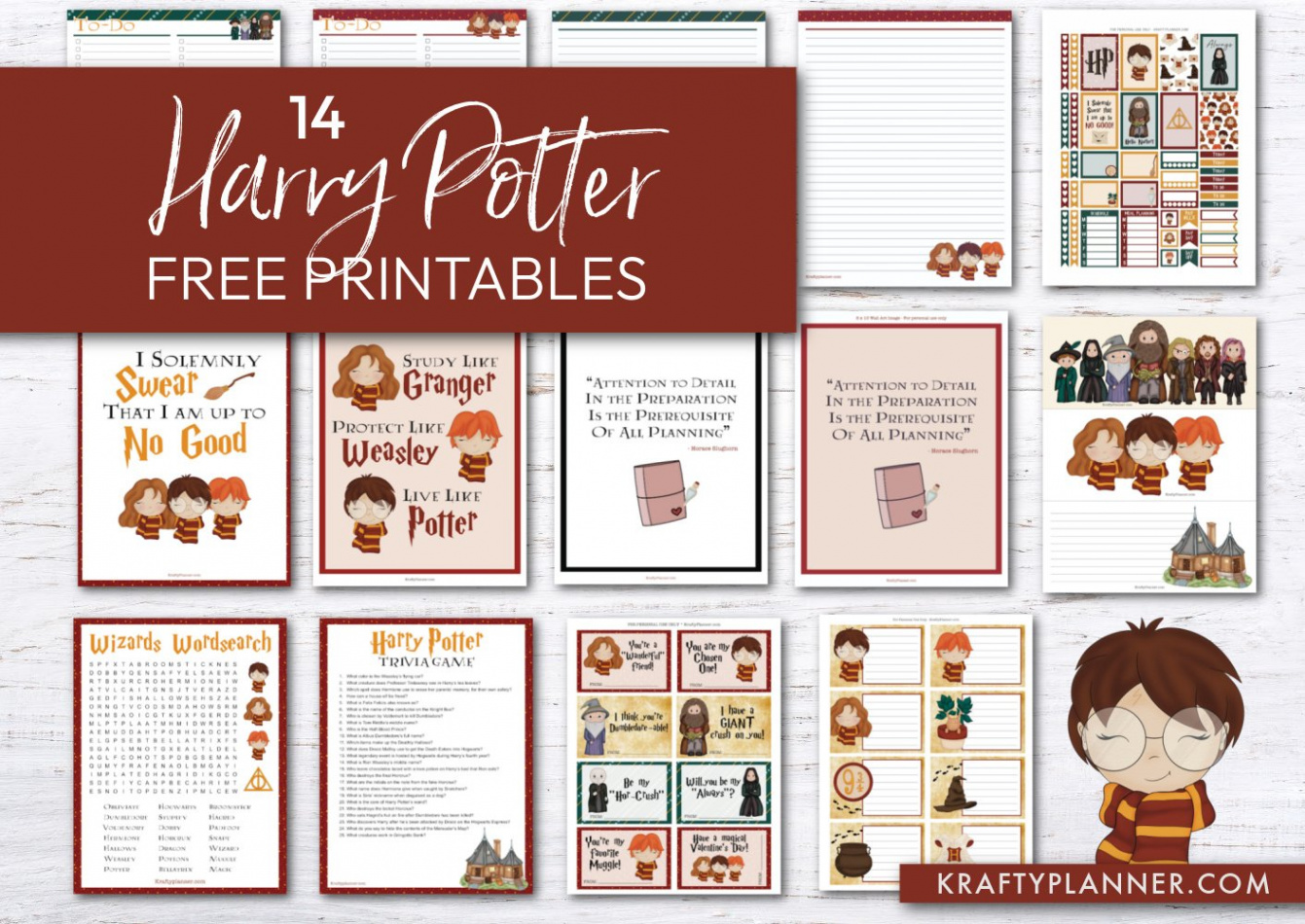 Harry Potter Free Printables — Krafty Planner