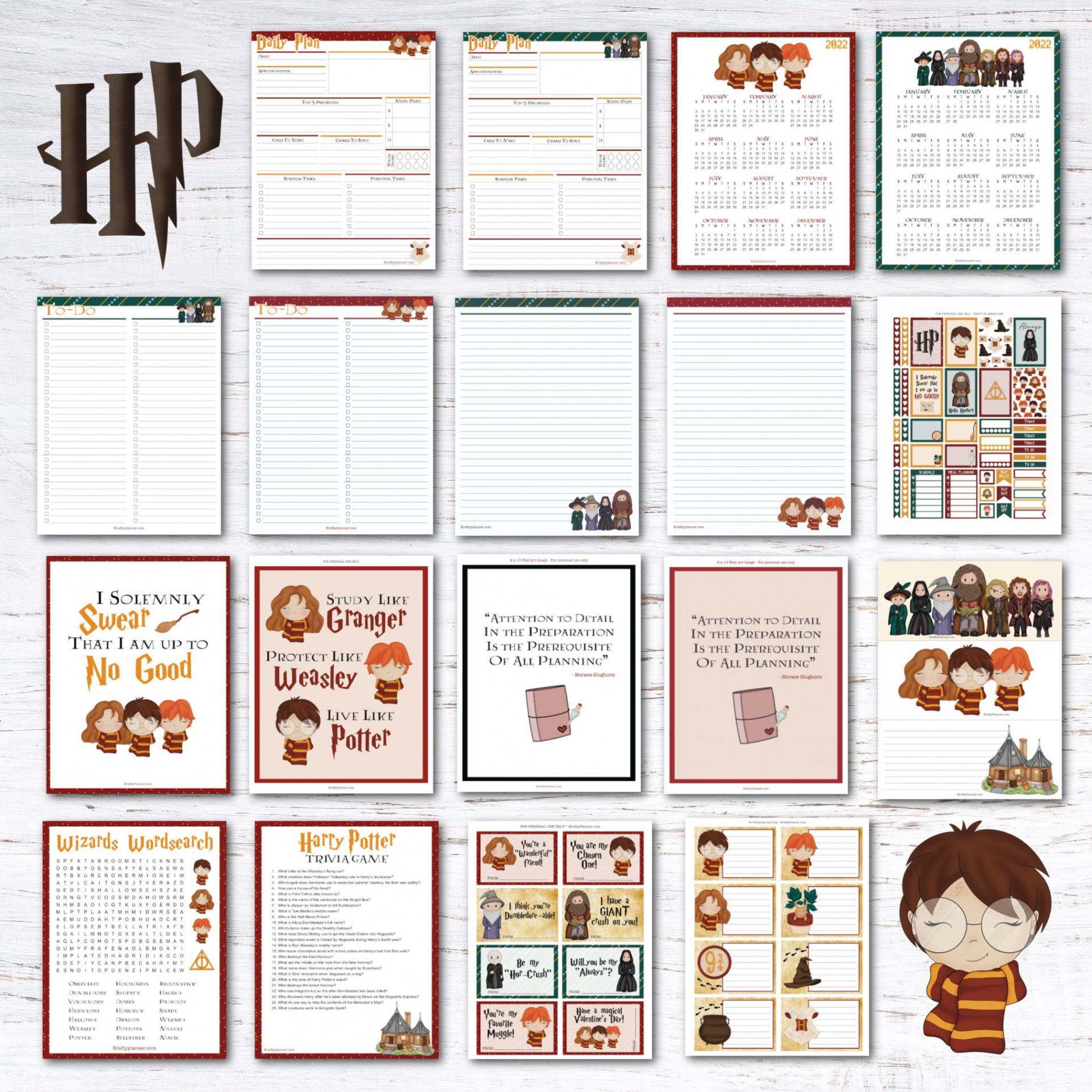 Harry Potter Free Printables — Krafty Planner