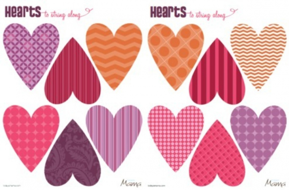 Heart Printable Template for Valentine