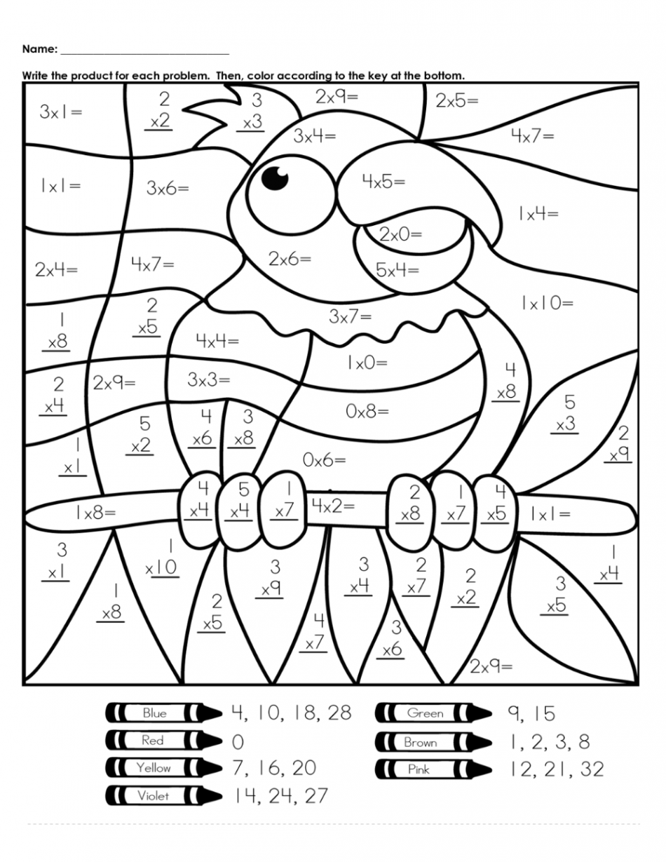 Hidden Picture Color by Number  Activity Shelter  Math coloring