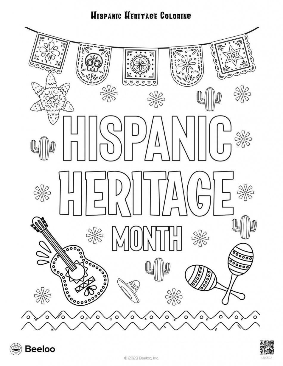 Hispanic Heritage Coloring • Beeloo Printable Crafts and