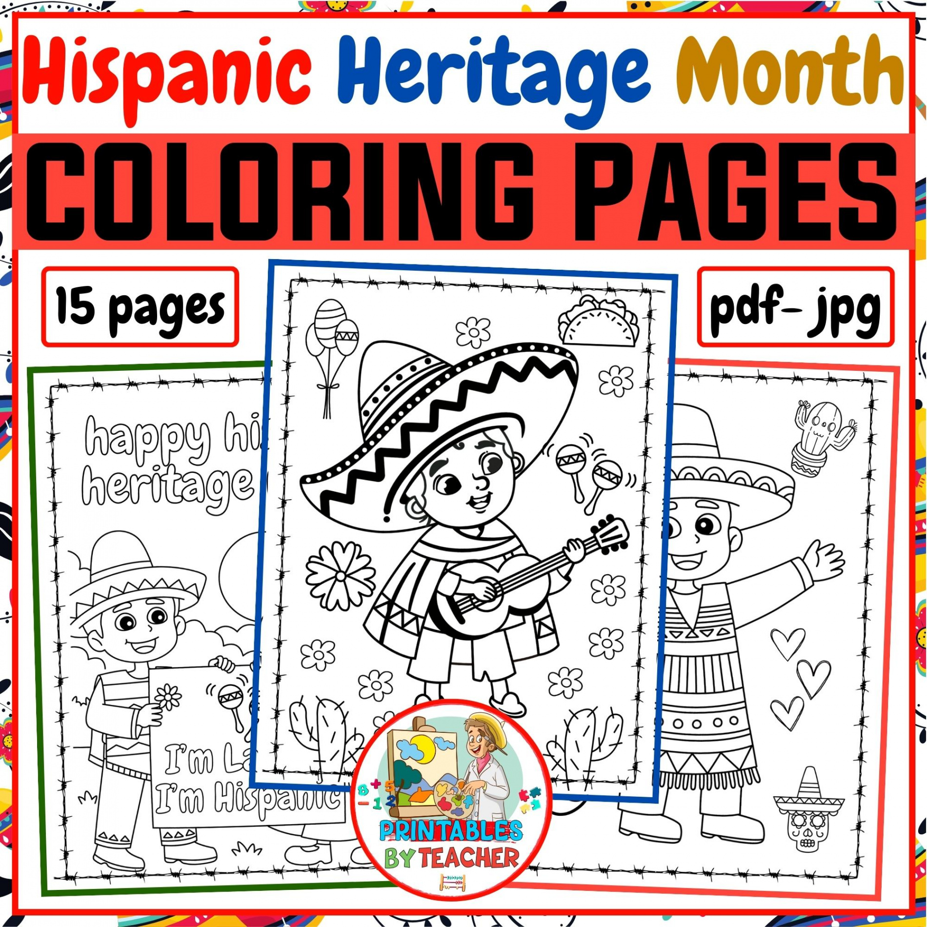Hispanic Heritage Month Coloring Pages  Hispanic Heritage Month