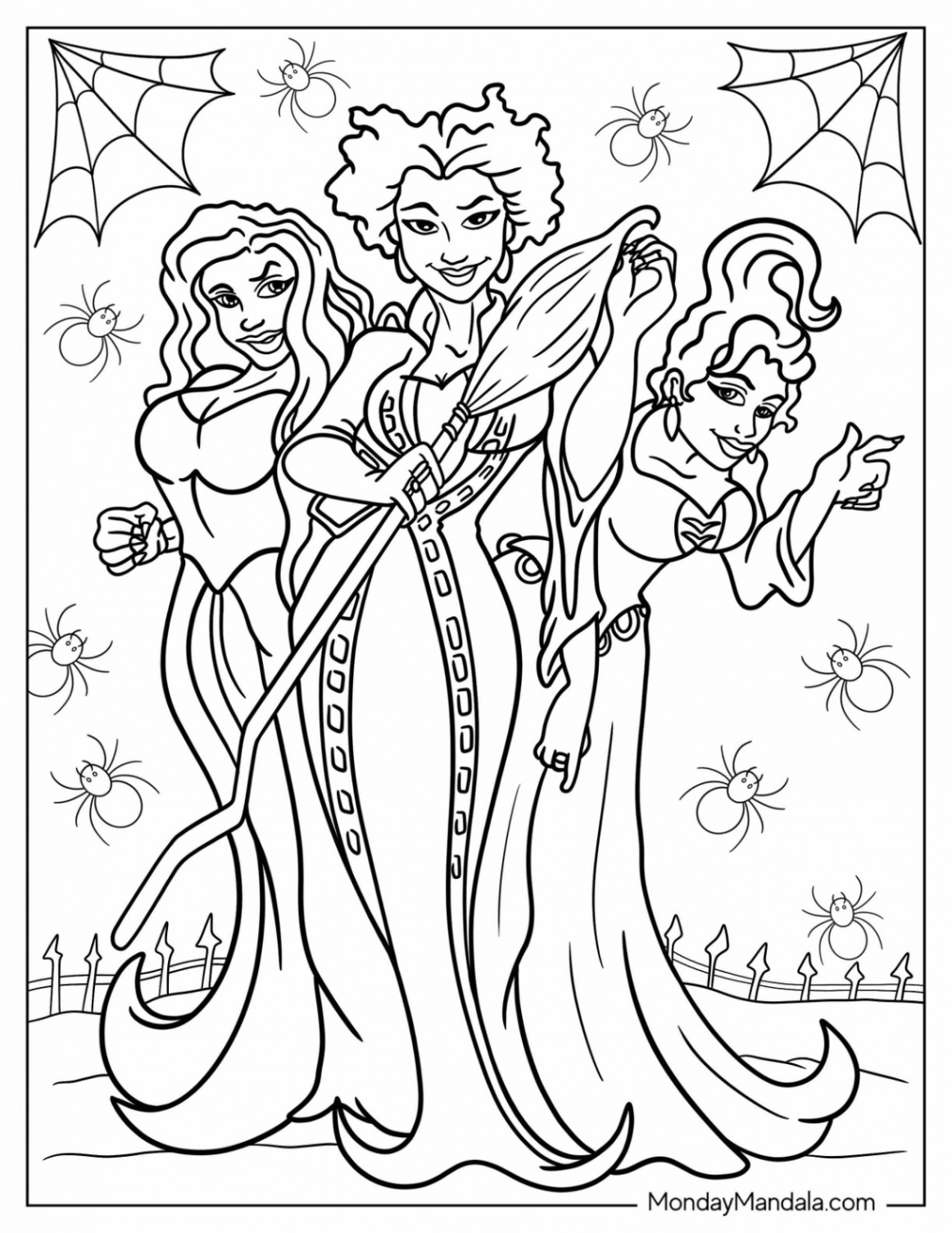 Hocus Pocus Coloring Pages (Free PDF Printables)