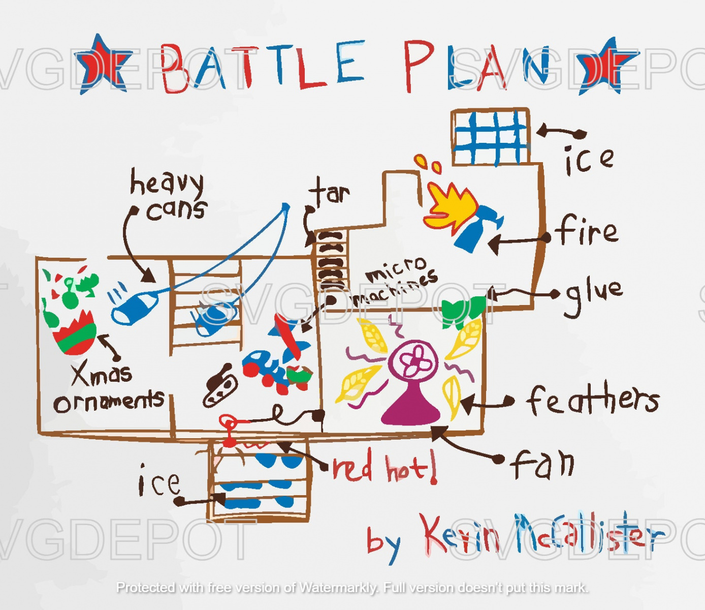 Home Alone Battle Plan W/ Landscape View Svg Ai Dxf Emf - Etsy