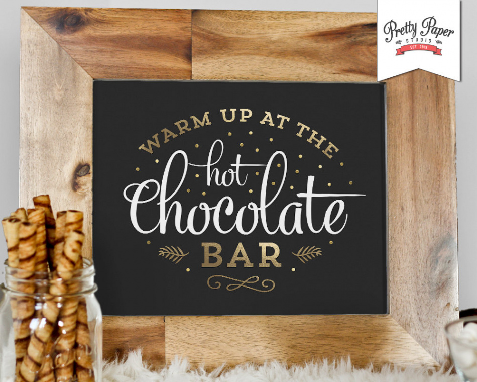 Hot Chocolate Bar Sign // INSTANT DOWNLOAD // Hot Cocoa Party