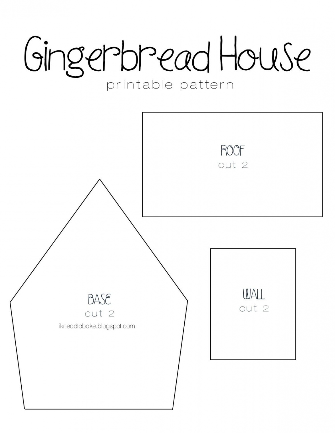 I Knead to Bake: Gingerbread Recipe & Printable House Template