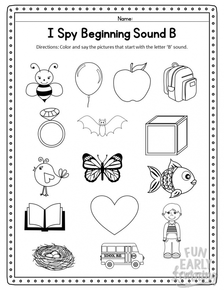 I Spy Beginning Sounds Activity - Free Printable for Speech and