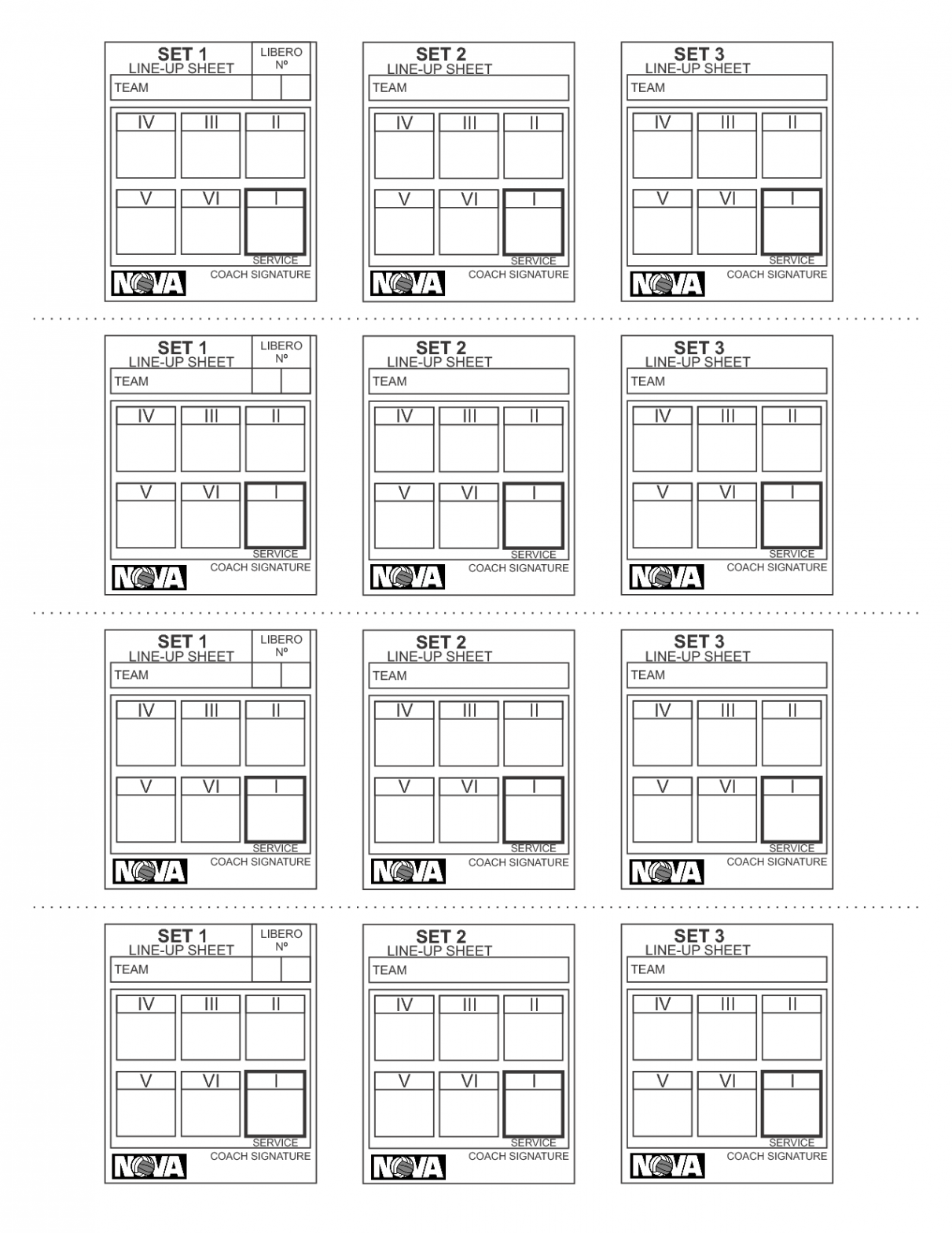 Image result for Blank Volleyball Lineup Sheets Printable Template