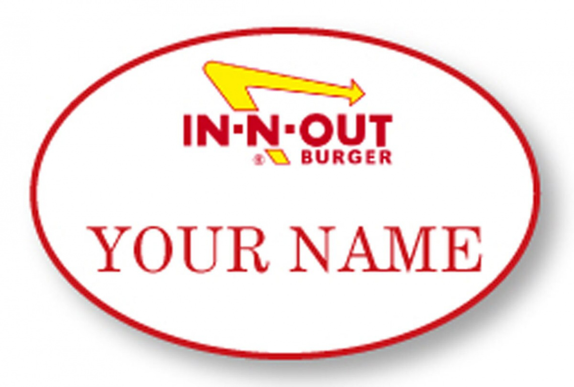 IN and OUT BURGER Personalized Halloween Costume Name Badge - Etsy