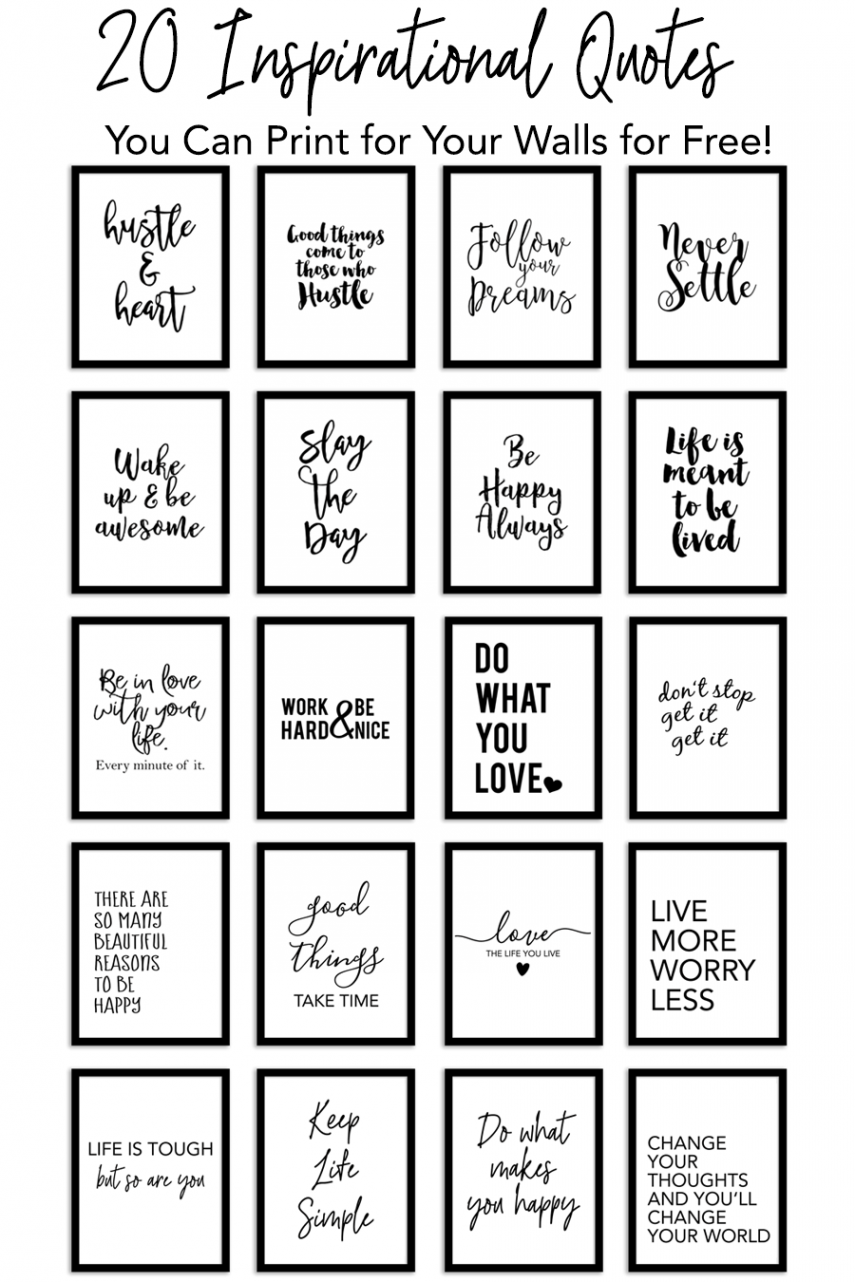 Inspirational Quotes You Can Print for Your Walls for Free