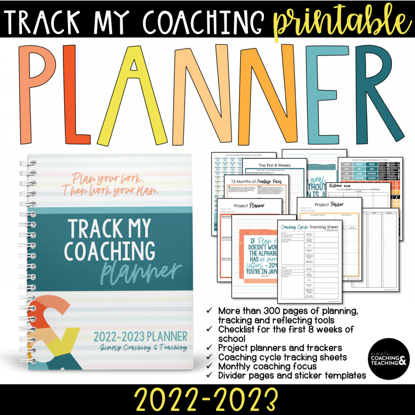 Instructional Coaching Planner -  Printable