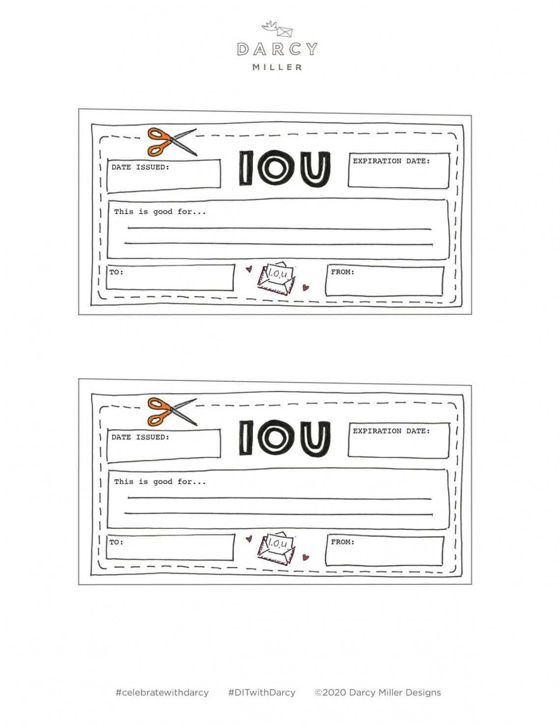 IOU Coupon