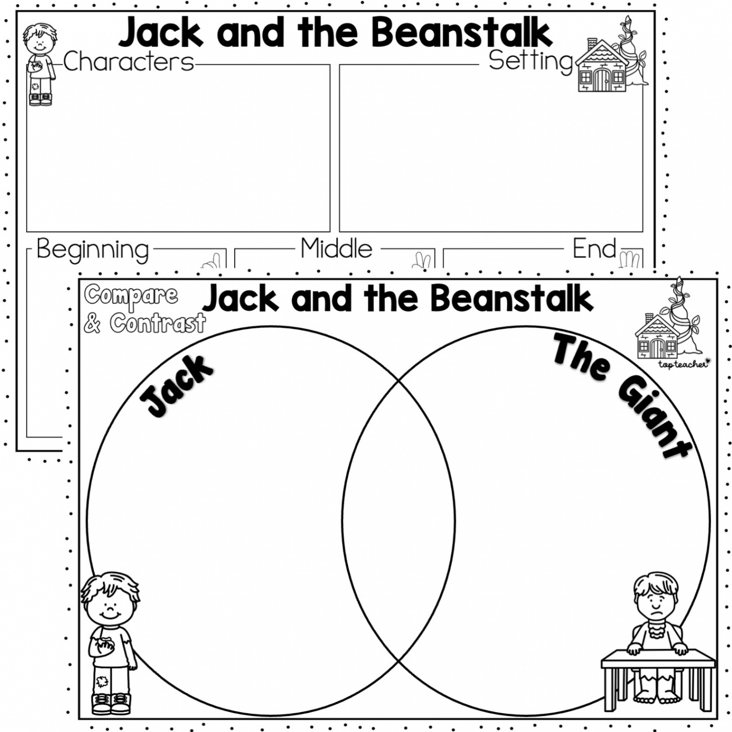 Jack & The Beanstalk Worksheet Package - Top Teacher