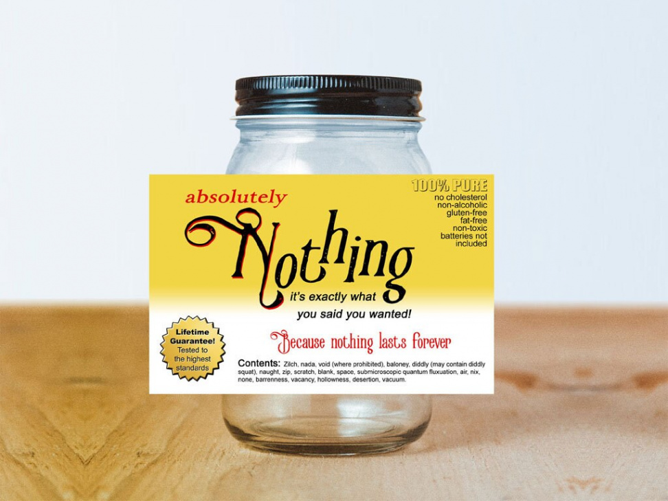 Jar of Nothing Printable Label Instant Download Turns an - Etsy Norway