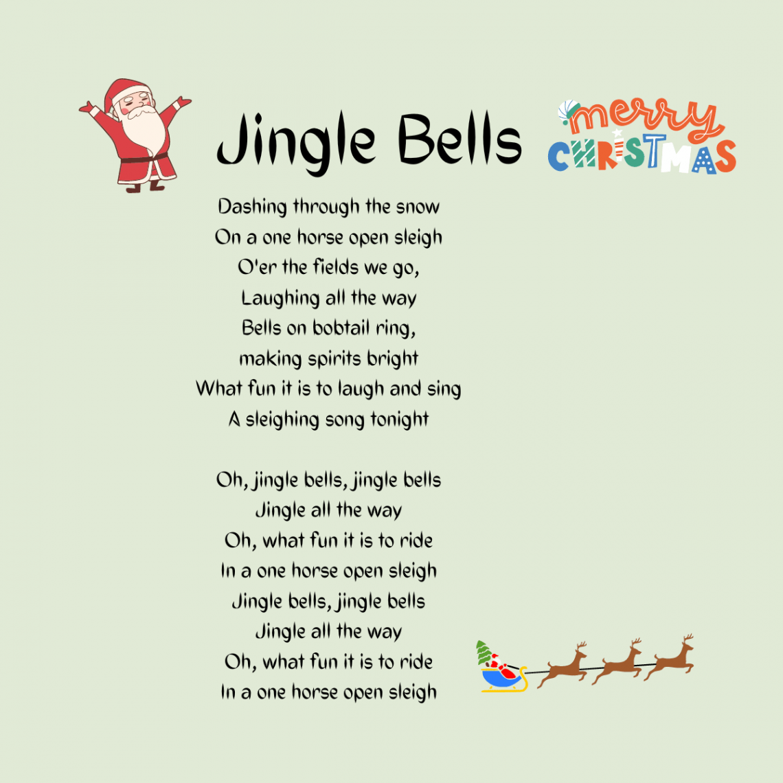 Jingle Bells Printable Lyrics, Origins, and Video