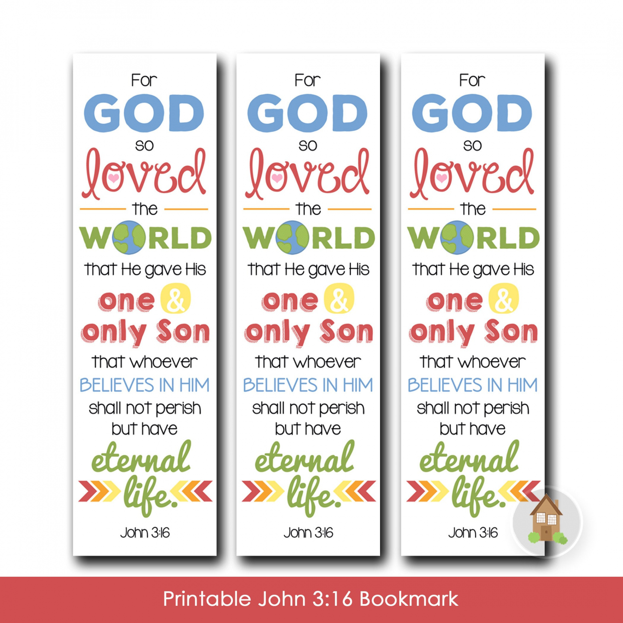 John : Printable Bookmark Outreach Scripture Bible Verse - Etsy