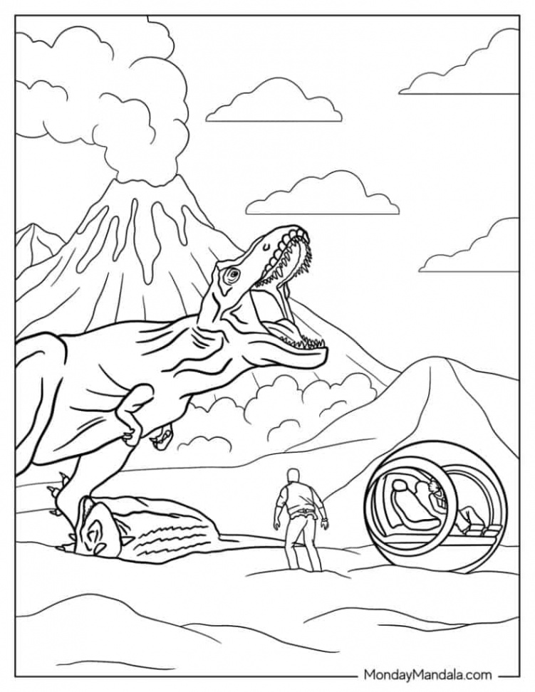 Jurassic Park Coloring Pages (Free PDF Printables)