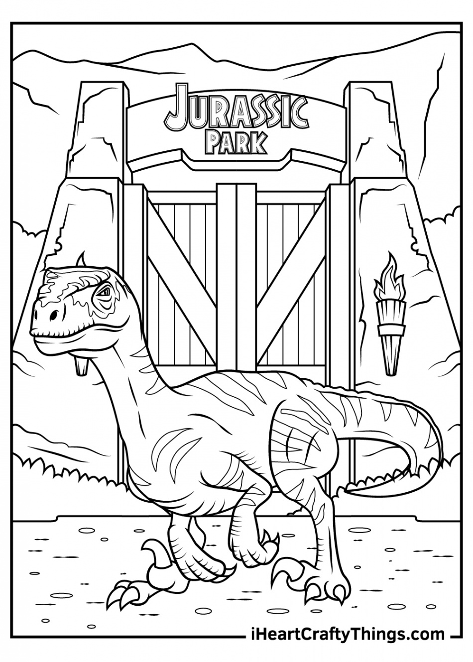 Jurassic Park Coloring Pages (% Free Printables)